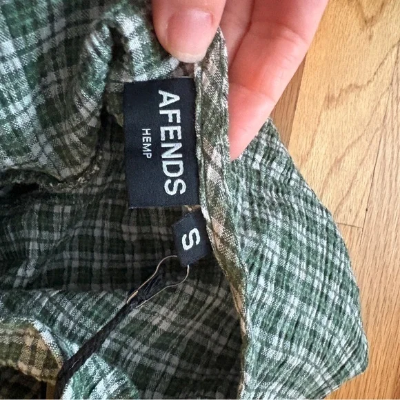 Afends ‘BASE JESSE’ Green Plaid Mini Dress - Picture 5 of 5